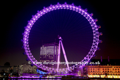 The London Eye, South Bank, river Thames