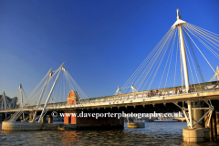 The Hungerford Bridge and Golden Jubilee Bridges