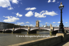 Lambeth Bridge, river Thames, Albert Embankment