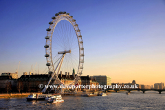 The Millenium Wheel, South Bank riverThames