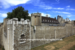 The walls and grounds of the Tower of London