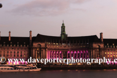 The Millennium Eye Wheel and County Hall at night