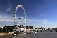 The London Eye, South Bank, river Thames