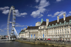 The London Eye, South Bank, river Thames