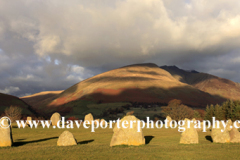 View over Castlerigg Stone Circle near Keswick