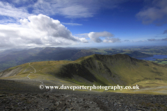 Landscape of Long Side Fell and Ullock Pike Fell ridge