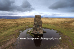 The OS Trig point, summit of Loadpot Hill fell