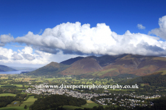 View over Keswick town from Walla Crag fell