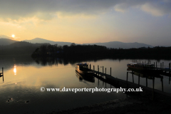 Sunset over Derwentwater lake, Keswick