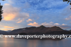 Sunrise, Cat Bells Fell reflected in Derwentwater