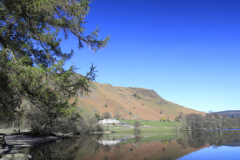 Reflection of Howtown bay and Hallin Fell, Ullswater