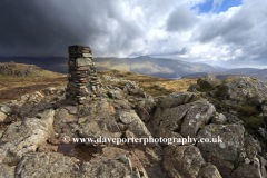 The OS Trig point, summit of High Seat Fell