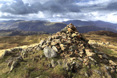 Summit cairn of High Seat Fell