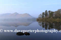 Misty dawn light over Derwentwater