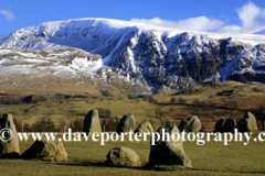 Winter, Snow, Castlerigg Stone Circle, Keswick