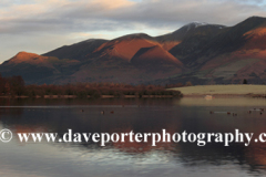 Sunset on Skiddaw fell Derwentwater, Keswick