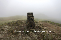 The OS Trig point, summit of Loughrigg fell