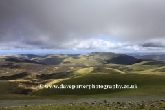 Landscape view over the Skiddaw Forest Fells