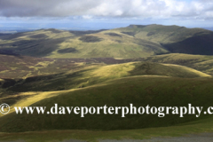 Landscape view over the Skiddaw Forest Fells