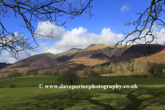 Spring view over Skiddaw fell, near Keswick