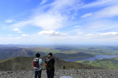 Walkers, Summit cairn of Skiddaw fell