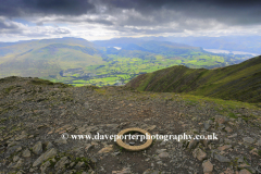 The summit cairn on Blencathra fell