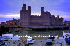 Dusk, Caernarfon Castle, Caernarfon Town