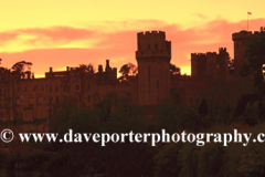 Sunset over Warwick Castle