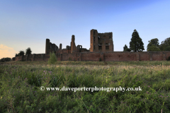 Dusk view, Kenilworth Castle, Kenilworth town