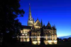 Salisbury Cathedral at night