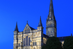 Salisbury Cathedral at night