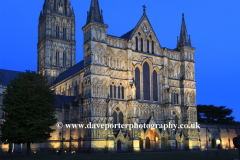 Salisbury Cathedral at night