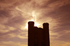 Sunset view of Broadway Tower, Broadway village