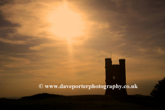 Sunset view of Broadway Tower, Broadway village