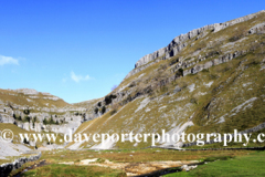 Autumn, Gordale Scar limestone cliffs, Malhamdale