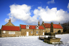 Winter, Goathland village green, North Yorkshire Moors