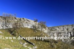 Autumn, Malham Cove, limestone cliffs, Malhamdale