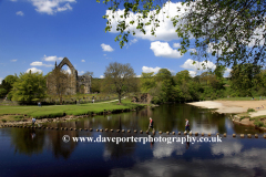 The ruins of Bolton Abbey Priory, near Skipton