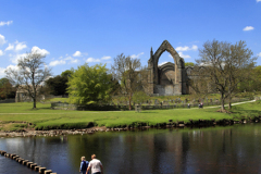 The ruins of Bolton Abbey Priory, near Skipton