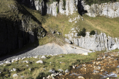 Autumn, Gordale Scar limestone cliffs, Malhamdale