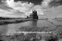 Summer view of the ruins of Whitby Abbey Priory