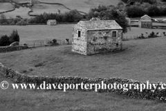 Stone barns, flower meadows, Muker village, Swaledale