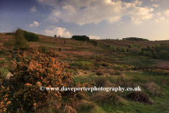 Sunset over Ilkley Moor, above the town of Ilkley