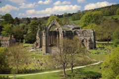 The ruins of Bolton Abbey Priory, near Skipton