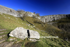 Autumn, Malham Cove, limestone cliffs, Malhamdale