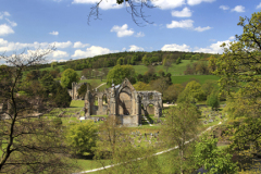 The ruins of Bolton Abbey Priory, near Skipton