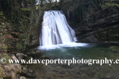 Janet’s Foss waterfall, river Aire, near Malham village