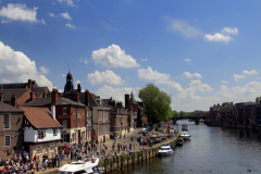 Riverside bars on the river Ouse, York City