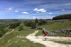 Walker near West Burton village, Wensleydale