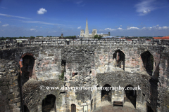 The Interior of Cliffords Tower, with York Minster